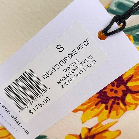 WeWoreWhat Yellow Floral One Piece Swimsuit NWT - Picture 5 of 6